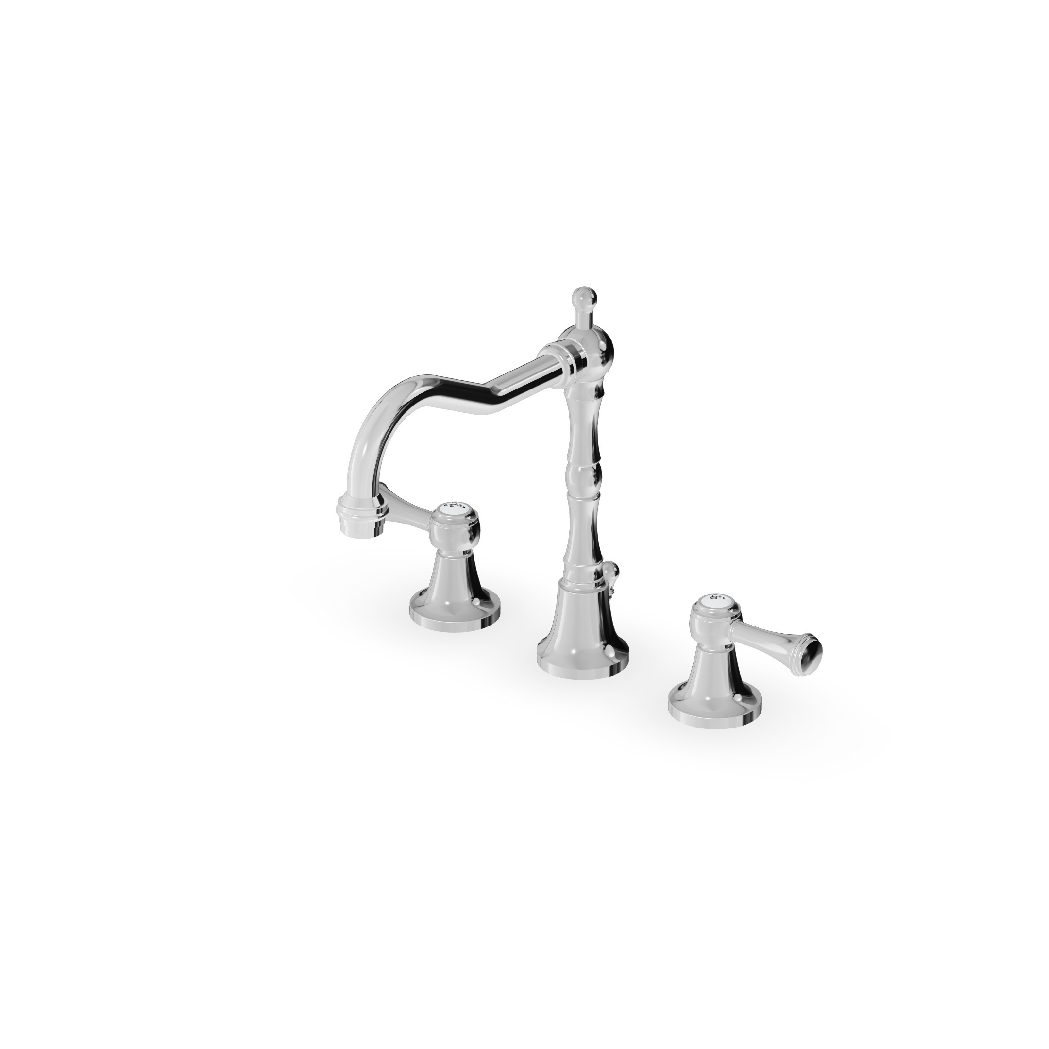 Zucchetti - 3 hole basin mixer fixed spout