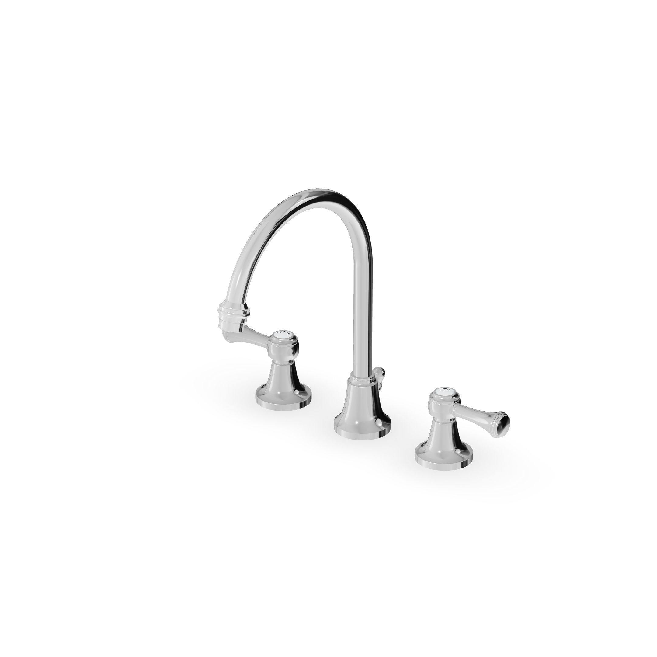 Zucchetti - 3 hole basin mixer fixed spout