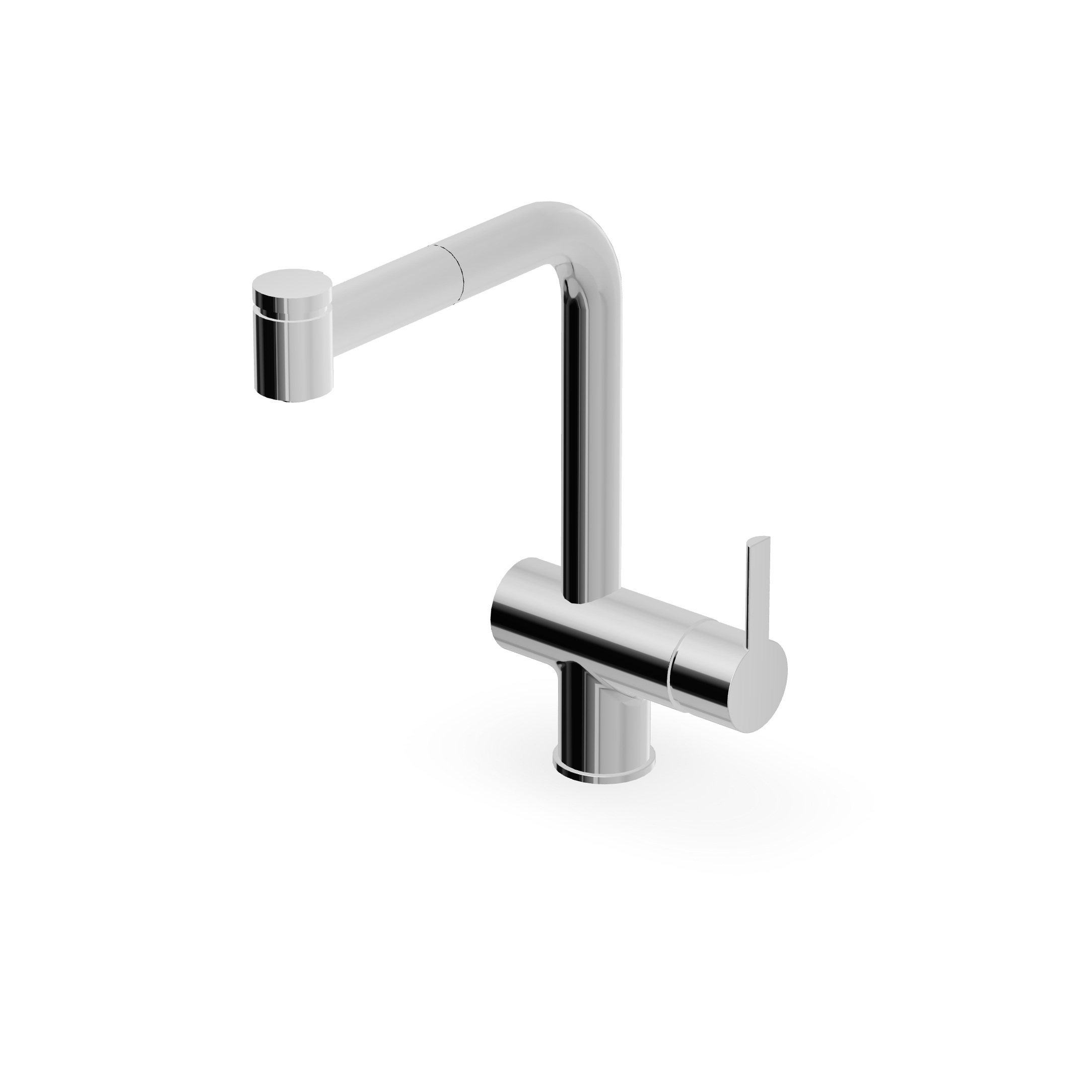 Zucchetti - Single lever sink mixer with swivel spout, pull out