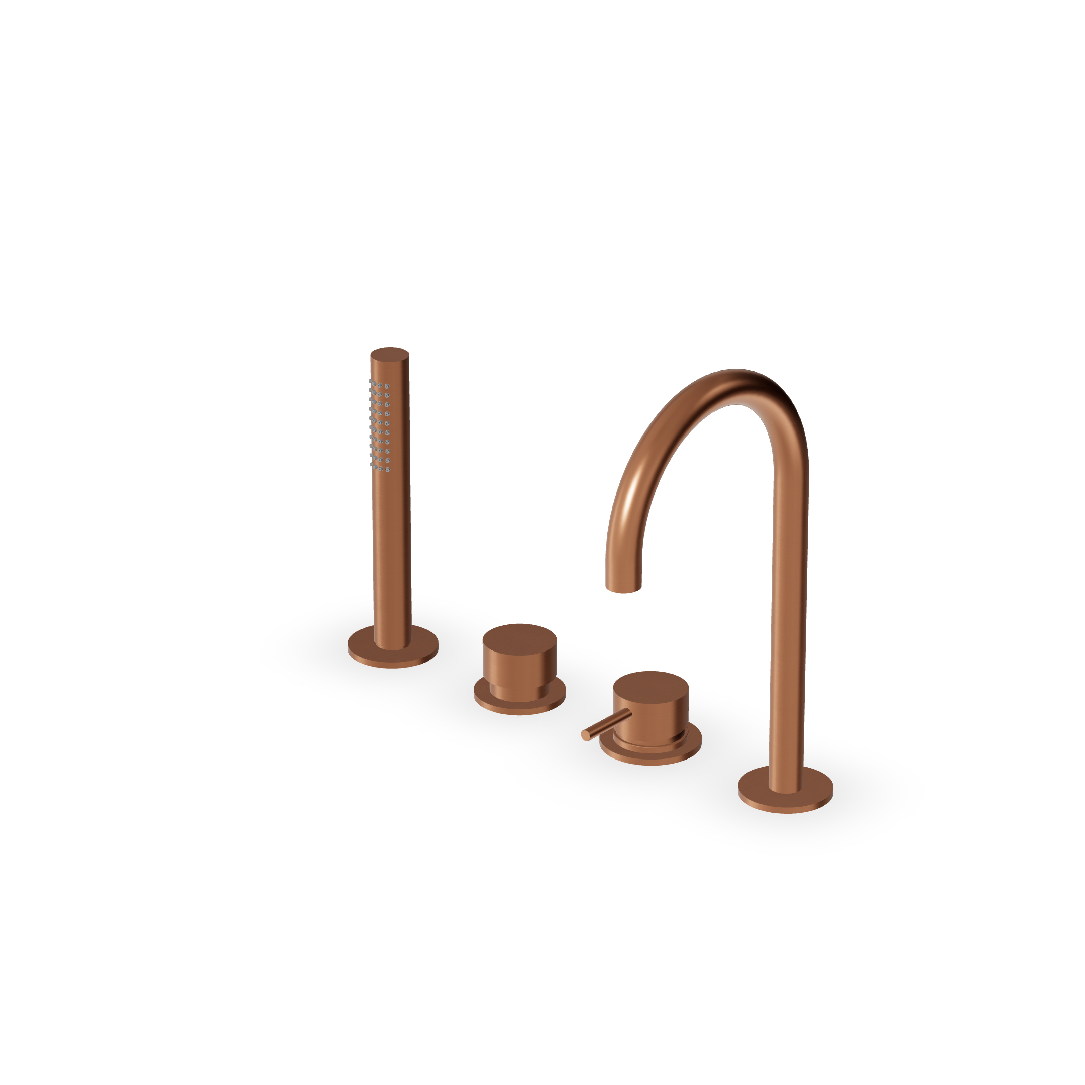 Zucchetti - 4 hole bath tub single lever mixer