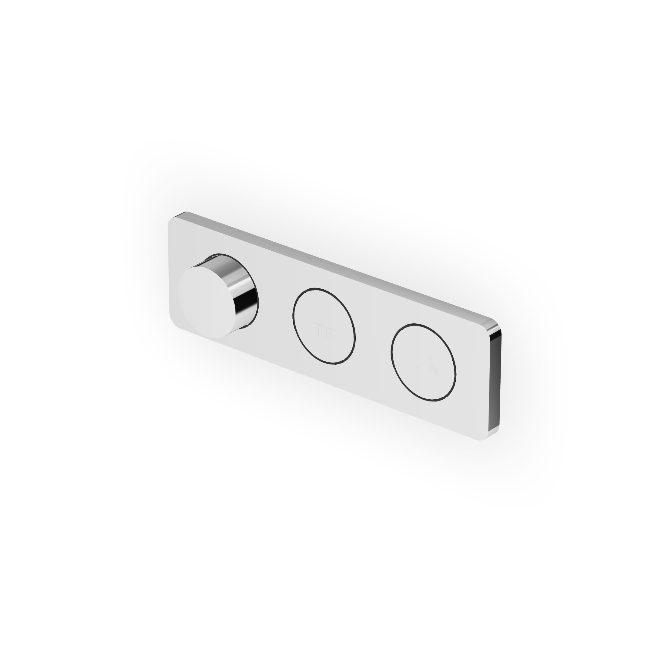 Zucchetti - Built-in thermostatic shower mixer, with 2 on-off buttons