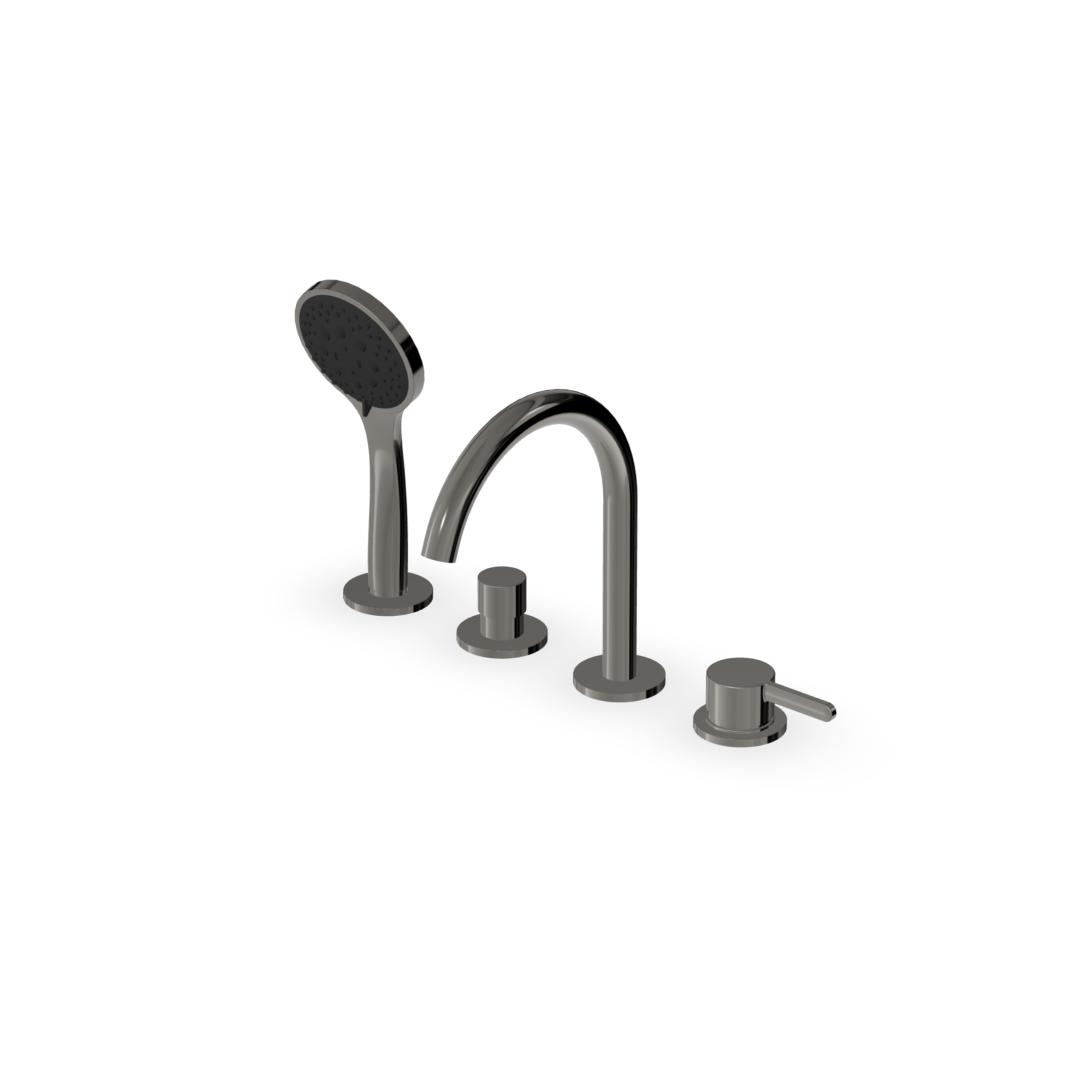 Zucchetti - 4 hole bath tub single lever mixer