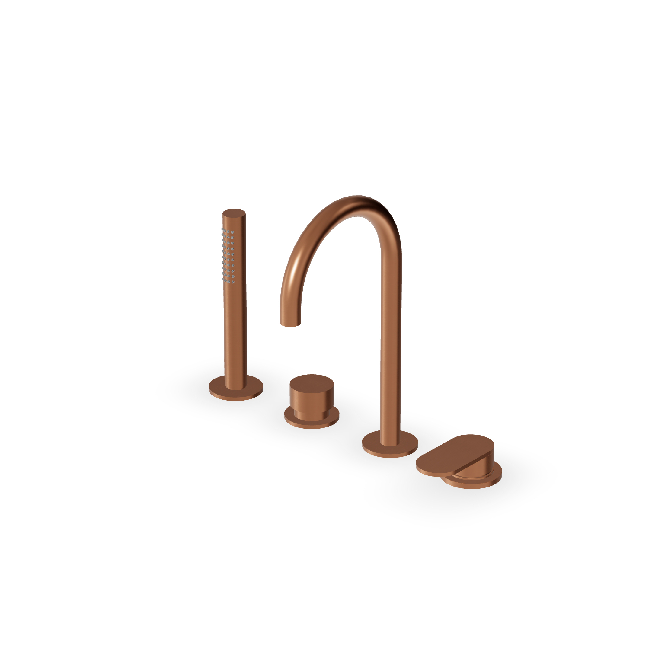 yukitty Zucchetti - 4 hole bath tub single lever mixer