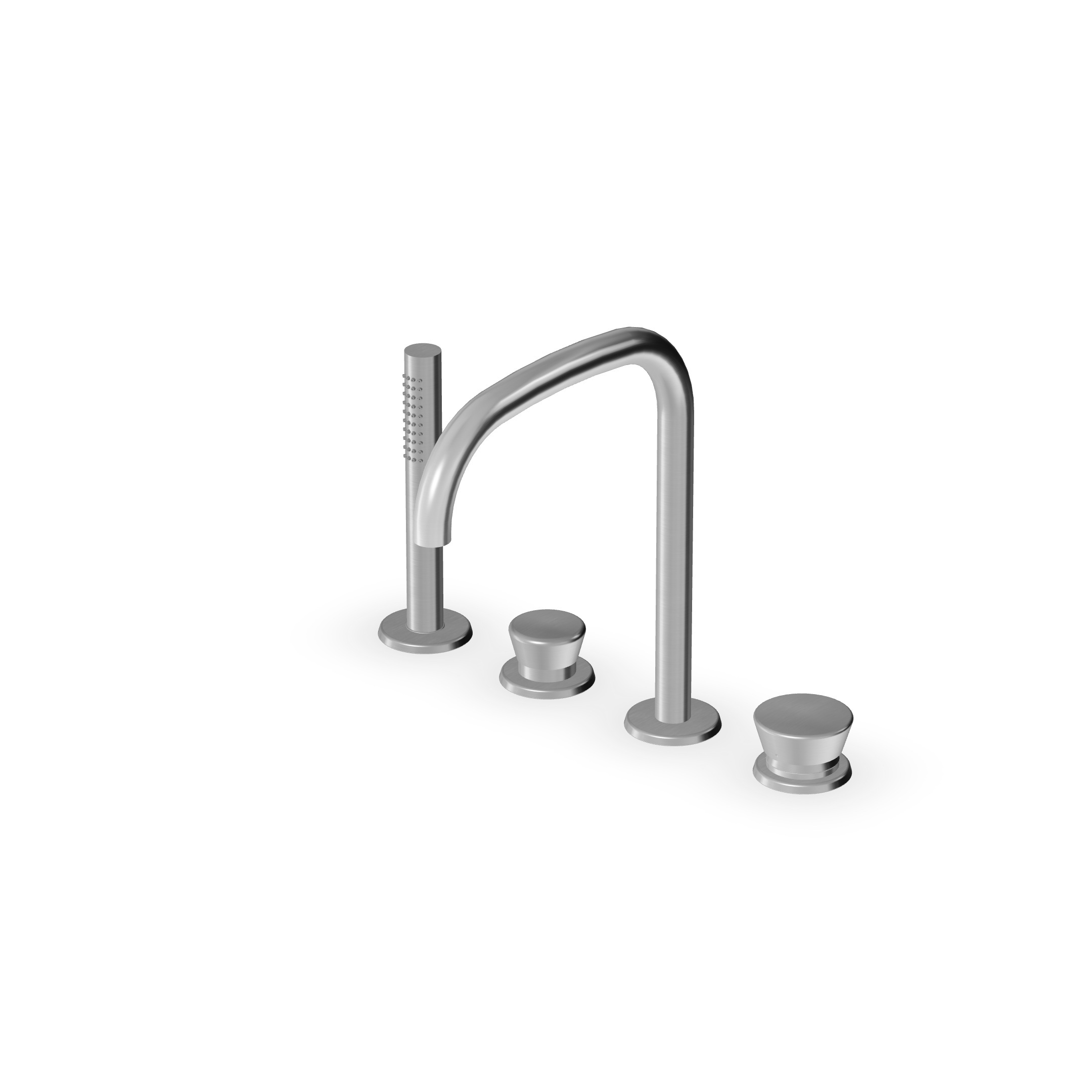 Zucchetti - 4 hole bath tub single lever mixer