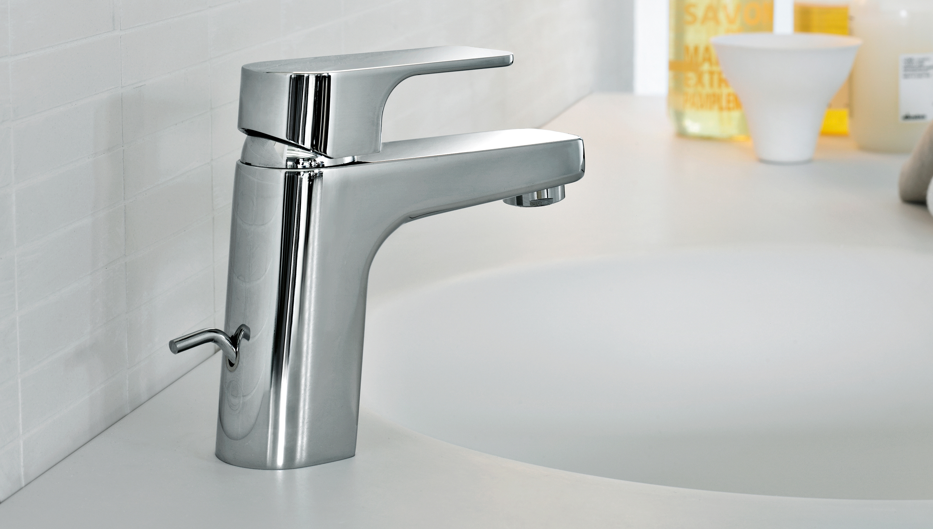 Zucchetti - 2 hole built-in single lever basin mixer.