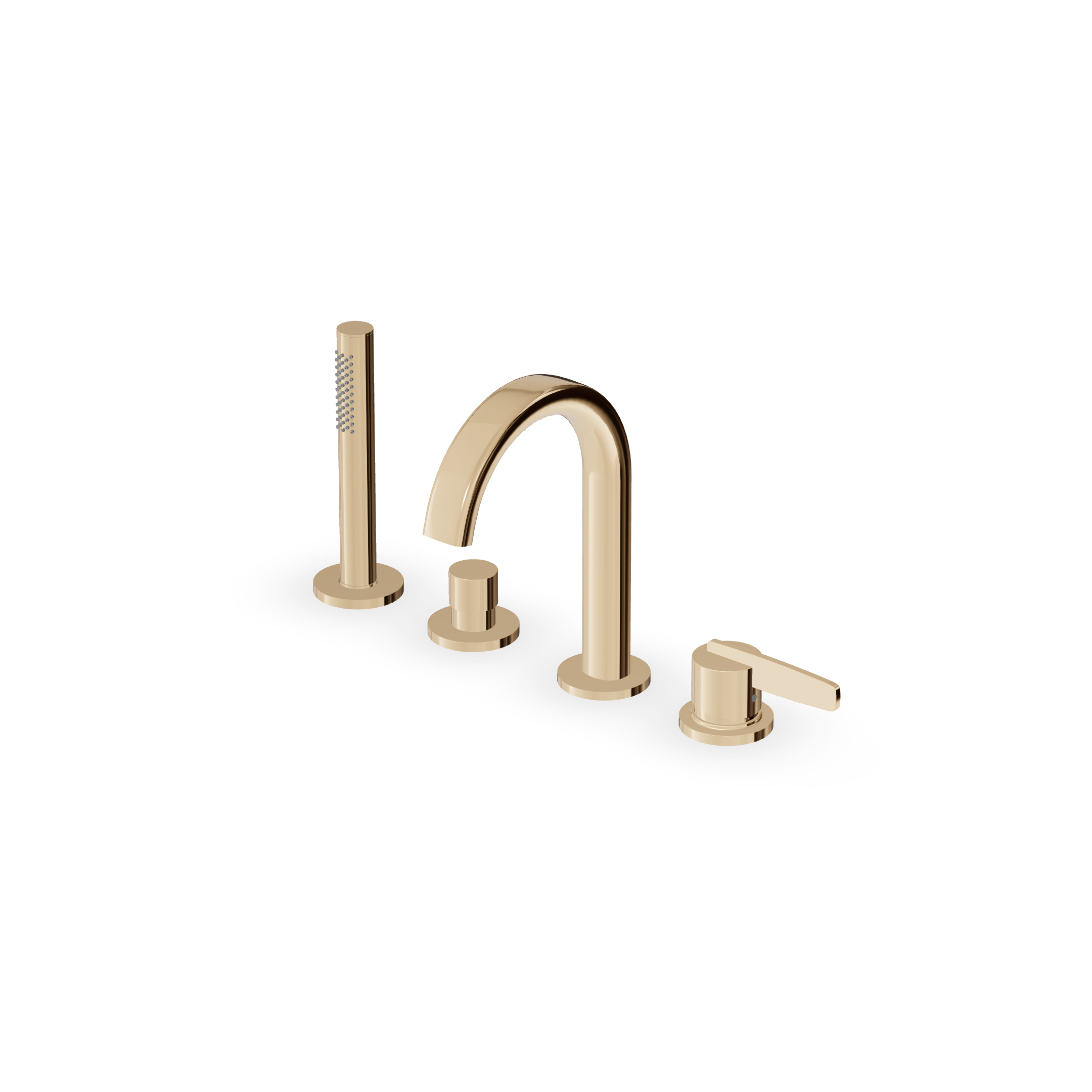 Zucchetti - 4 hole bath tub single lever mixer