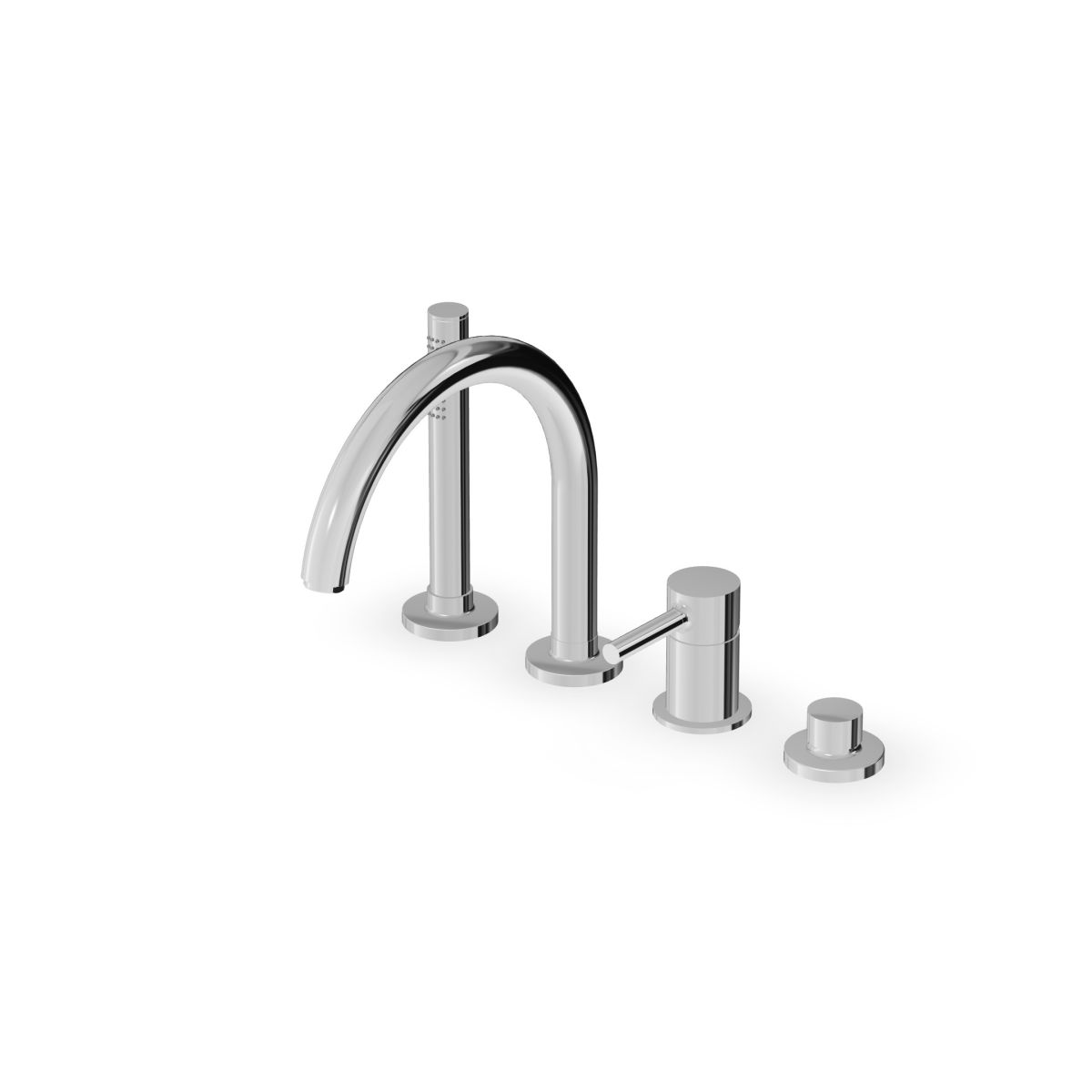 Zucchetti - 4 hole bath tub single lever mixer.