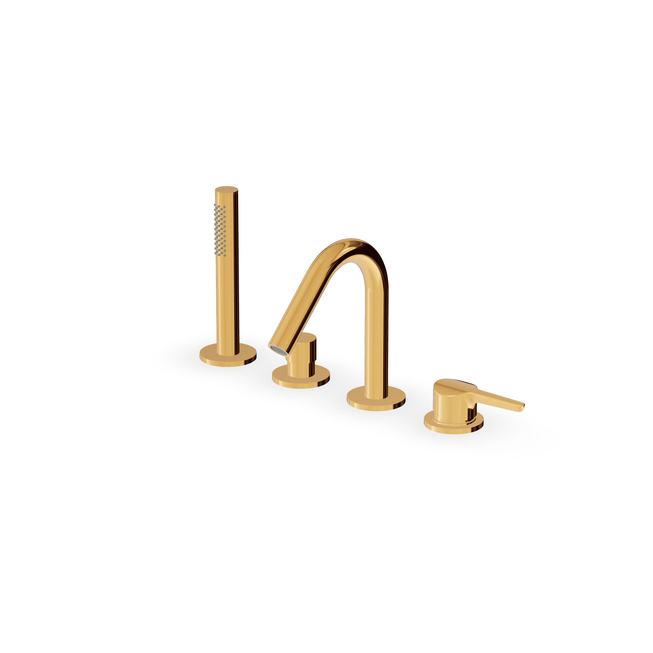 Zucchetti - 4 hole bath tub single lever mixer