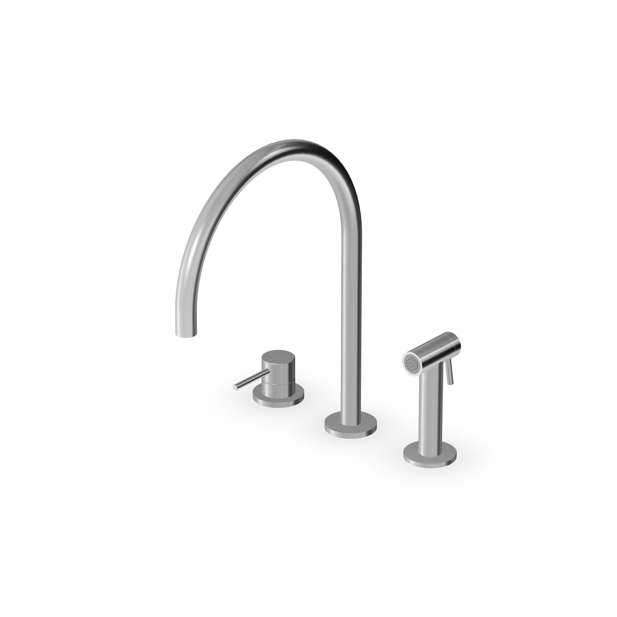 Zucchetti - Single lever sink mixer with swivel spout, side spray