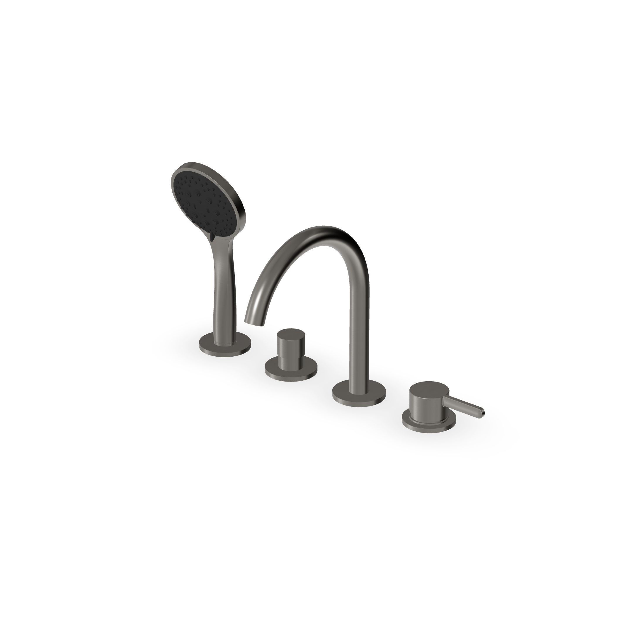 Zucchetti - 4 hole bath tub single lever mixer