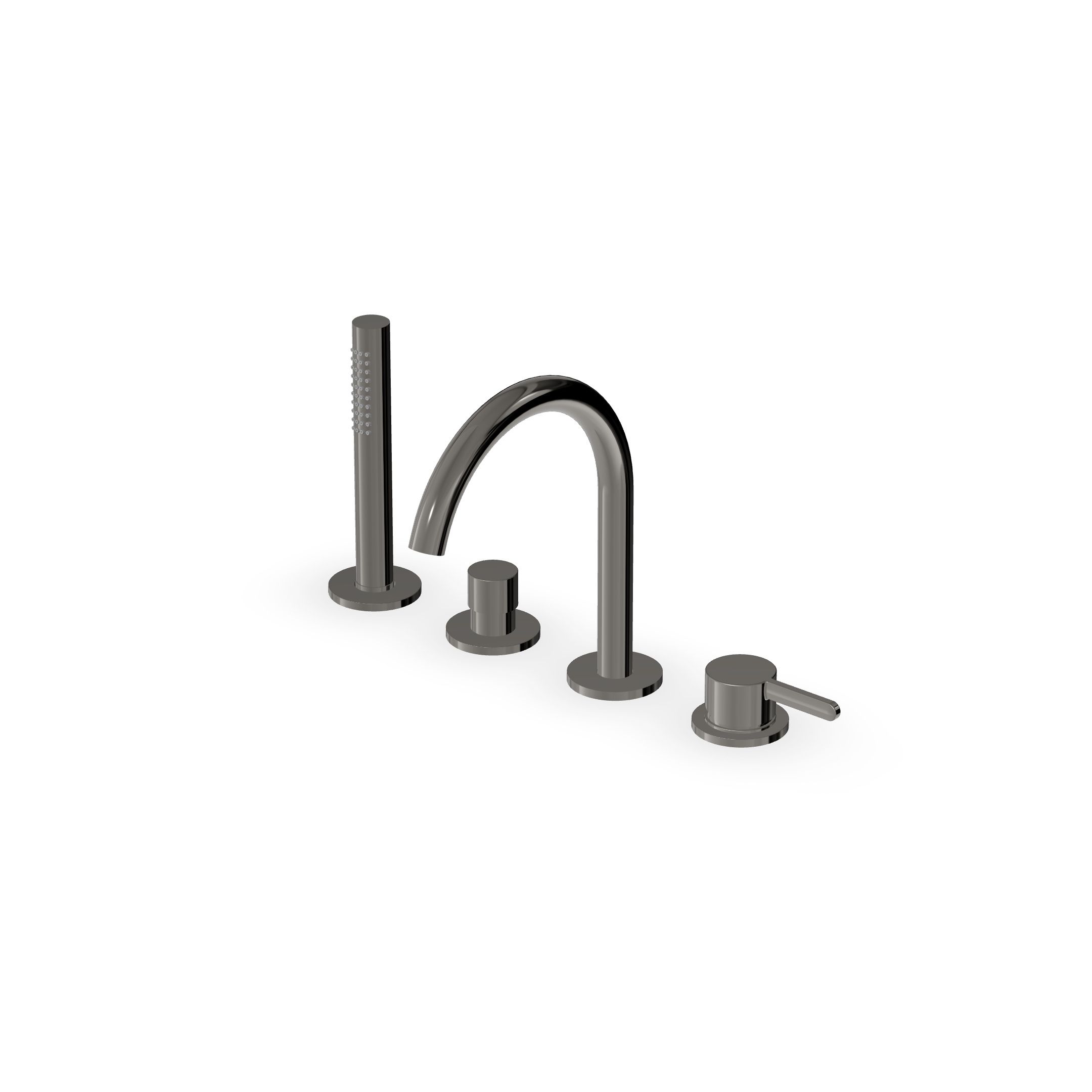 Zucchetti - 4 hole bath tub single lever mixer