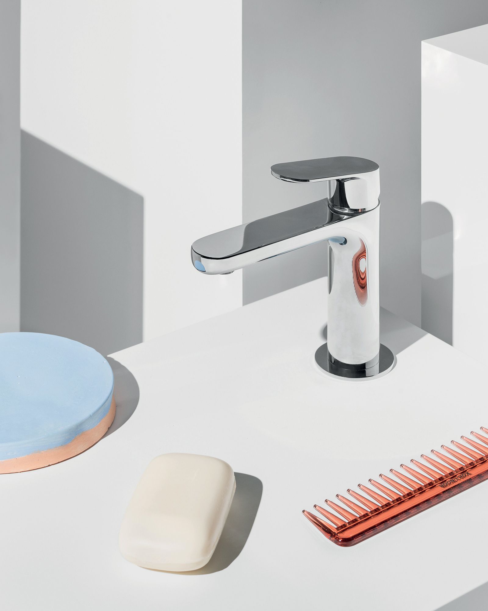 Zucchetti - Single lever basin mixer with extended spout.