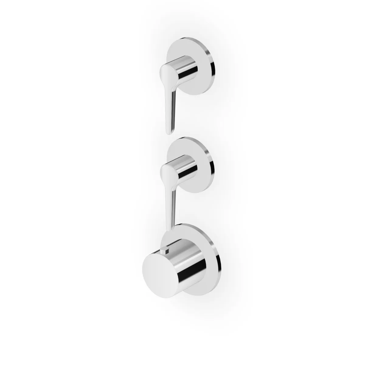 Zucchetti - Built-in thermostatic shower mixer 2 stop valves