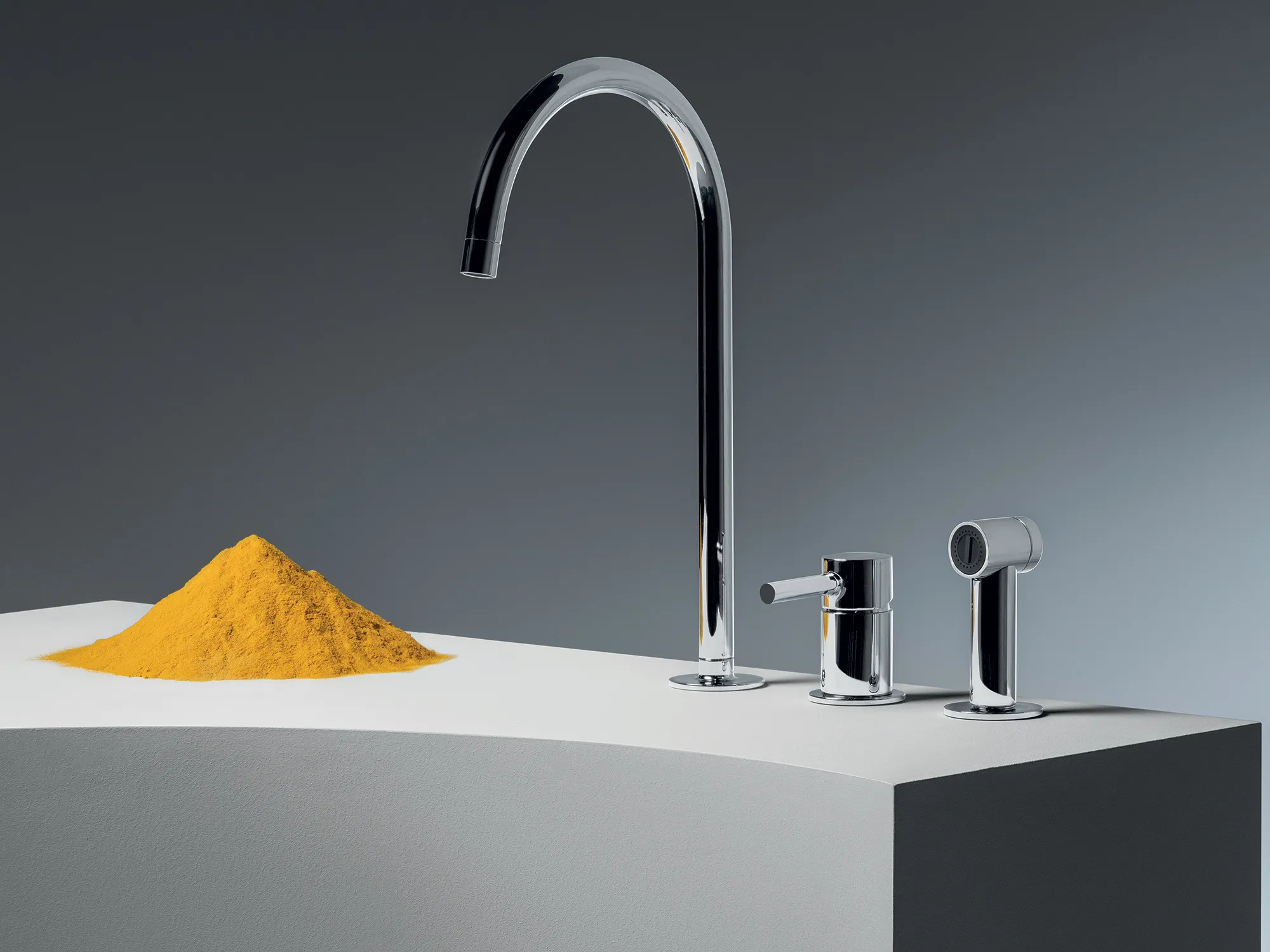 Zucchetti - ZXS single lever sink mixer with swivel spout.