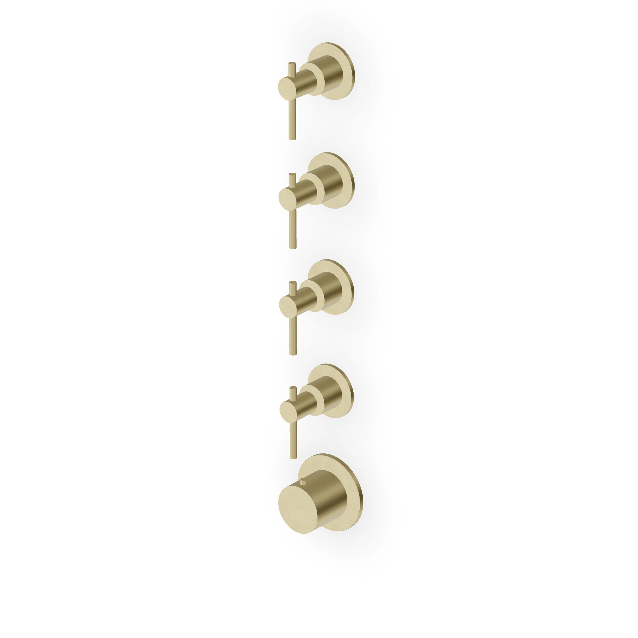 Zucchetti - Built-in thermostatic shower mixer with 4 stop valves