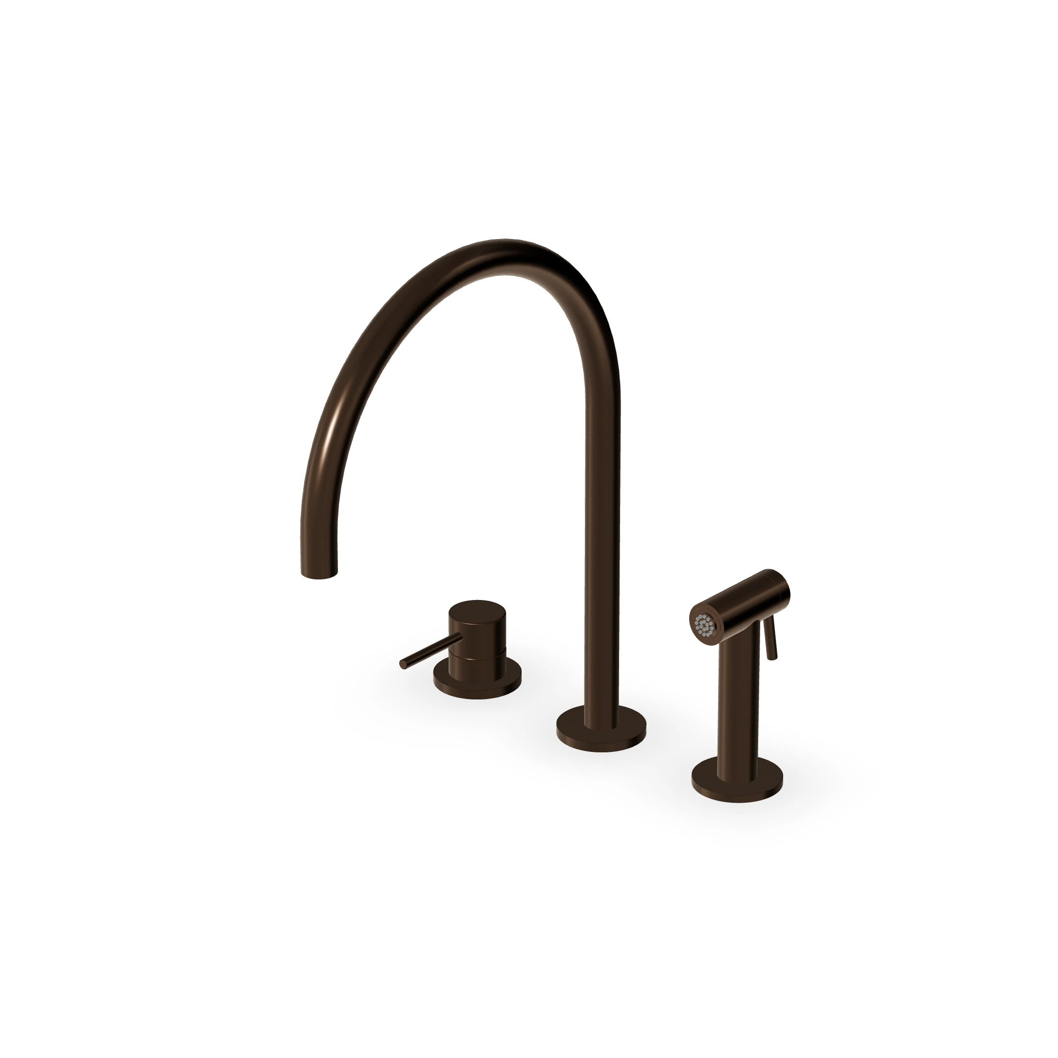 Zucchetti - Single lever sink mixer with swivel spout, side spray