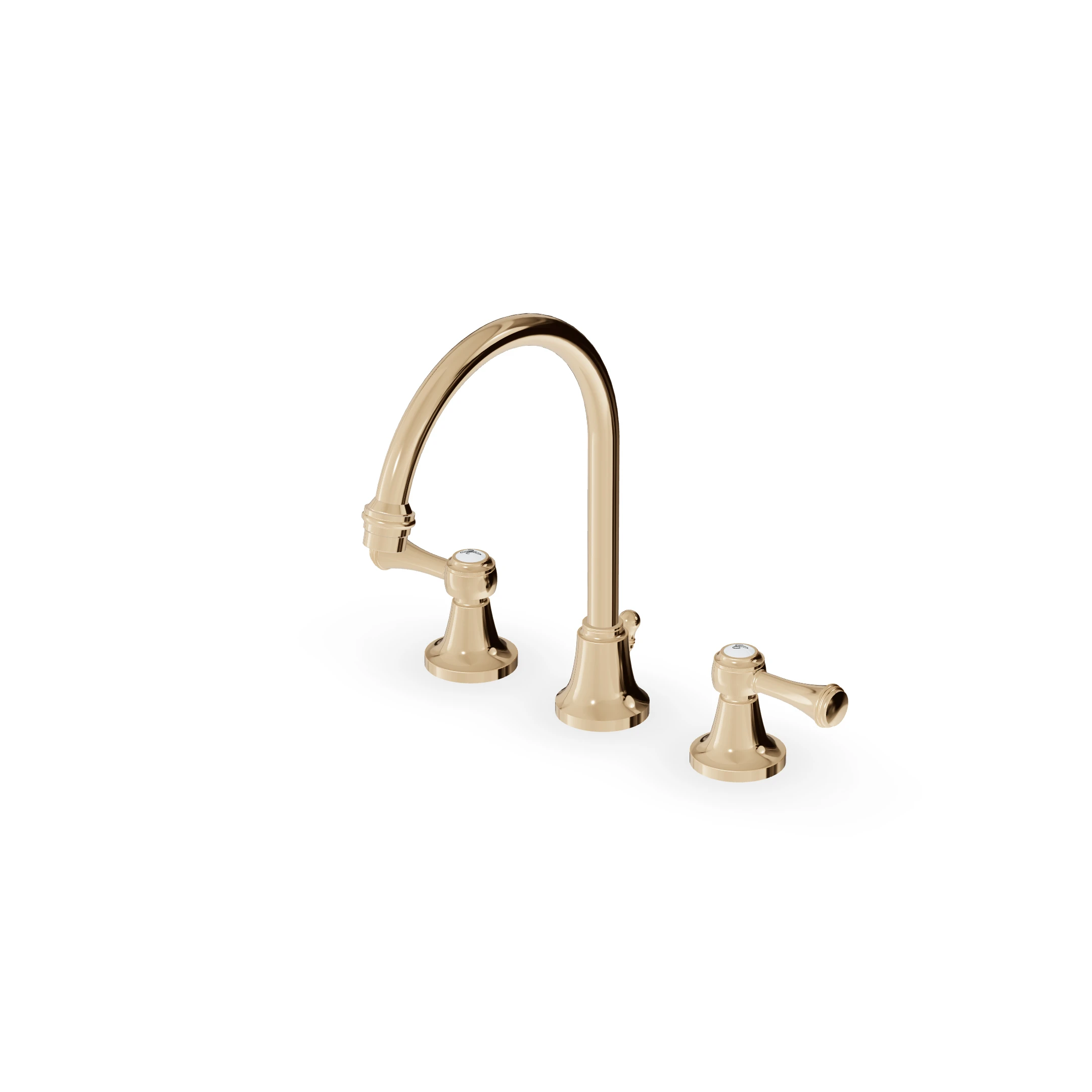 Zucchetti - 3 hole basin mixer fixed spout