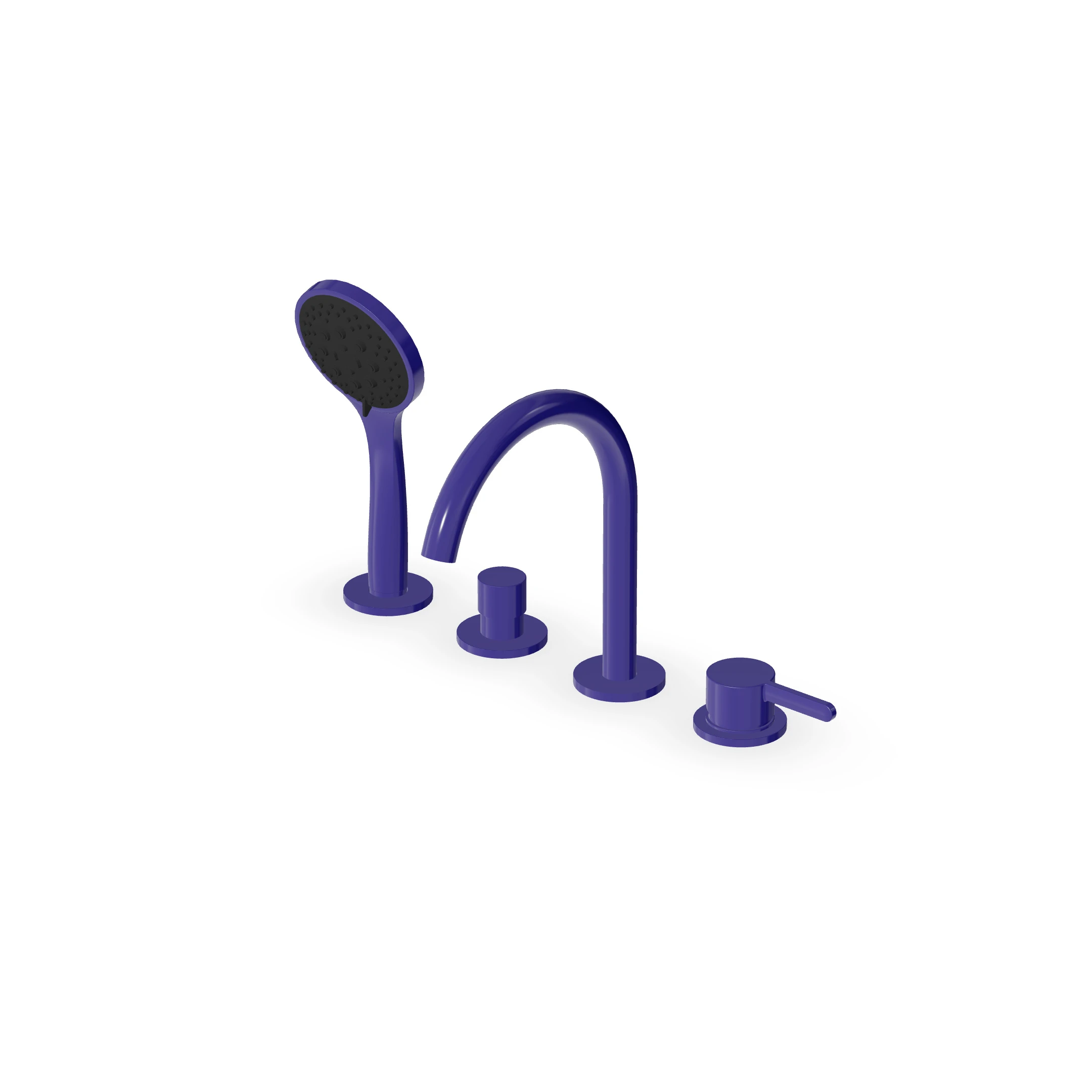 Zucchetti - 4 hole bath tub single lever mixer